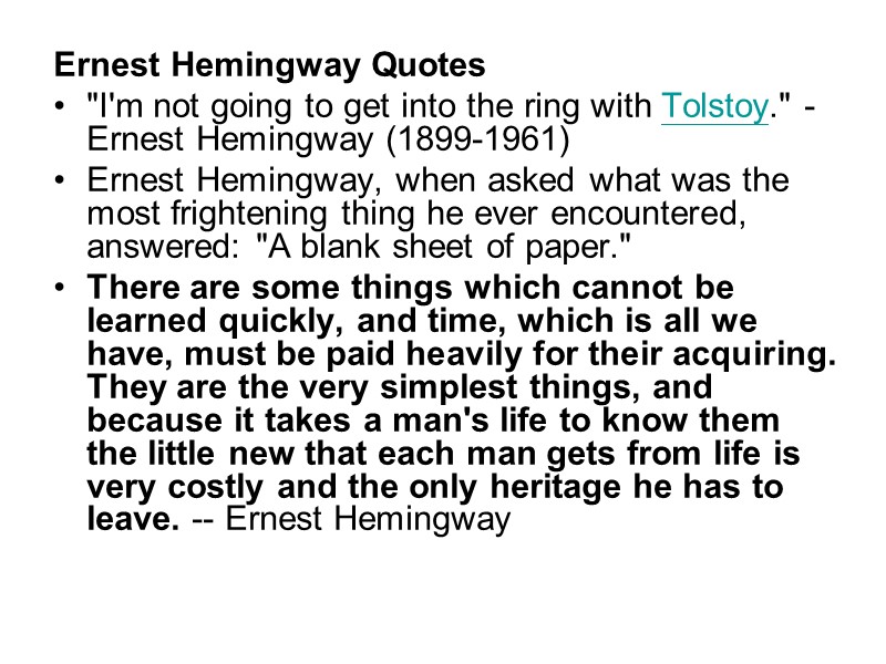 Ernest Hemingway Quotes 